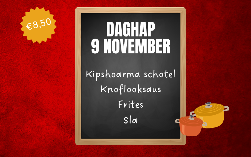 Daghap tijdens de thuiswedstrijden van TOP 1