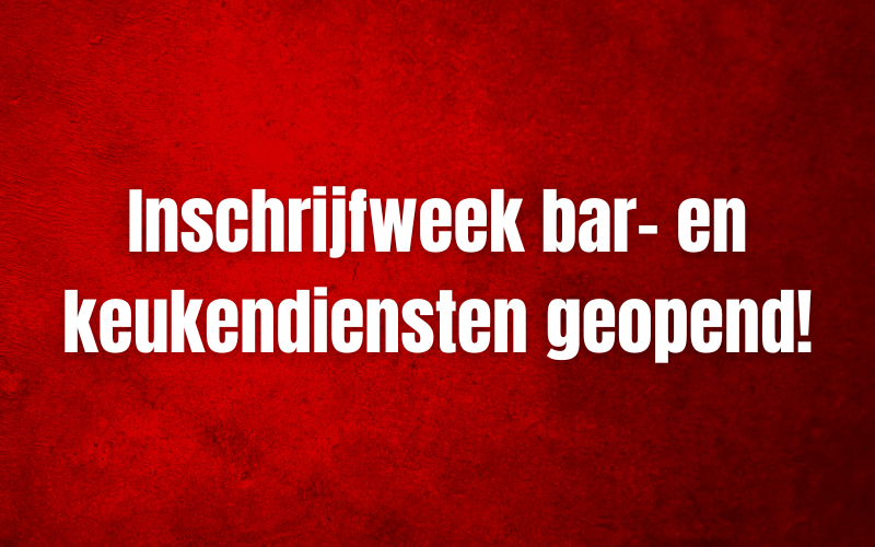 Inschrijfweek geopend!