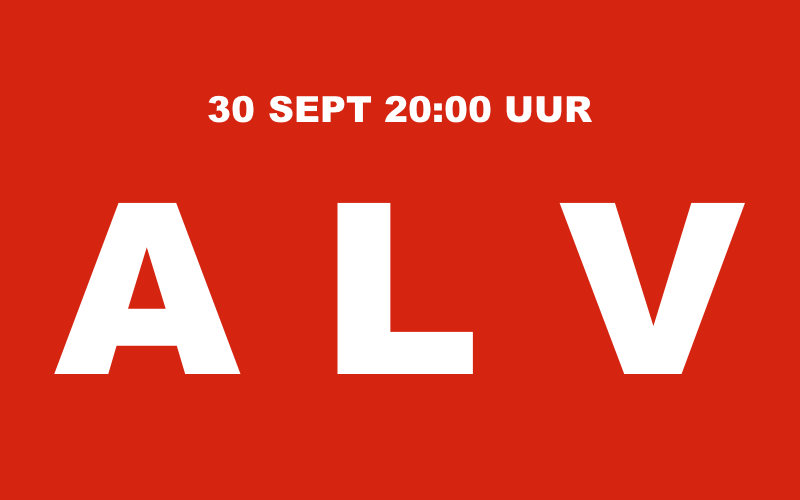 30 september a.s. 20.00 uur Algemene Ledenvergadering (ALV)